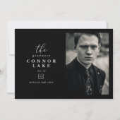 Klassiek Horizontaal Foto Afstudeerfeest Kaart (Voorkant)