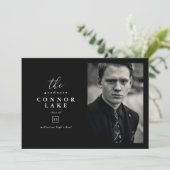 Klassiek Horizontaal Foto Afstudeerfeest Kaart (Staand voorkant)