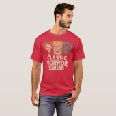 Klassiek Horror Squad Halloween Monster Crew grapp T-shirt (Voorkant volledig)