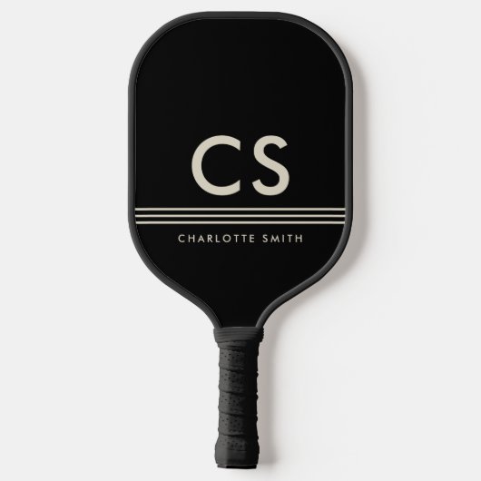 Klassiek Houndstooth Monogram Wit Pickleball Paddle (Achterkant)
