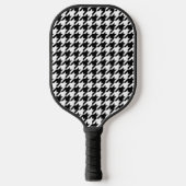 Klassiek Houndstooth Monogram Zwart & Wit Pickleball Paddle (Voorkant)