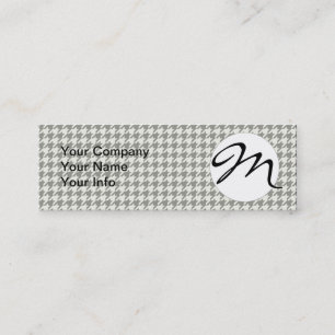 Klassiek Houndstooth-patroon: Zwart & Wit Vintage Mini Visitekaartje