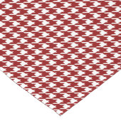 Klassiek Houndstooth Pattern in Rood en Wit Korte Tafelloper (Hoek)
