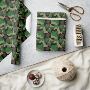 Klassiek houtland camouflagepatroon cadeaupapier