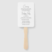 Klassiek huwelijksprogramma met script handwaaier (Achterkant)