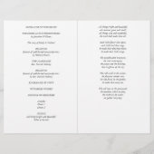 Klassiek huwelijksprogramma volgorde van de dienst (Achterkant)