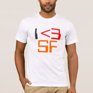 Klassiek I Hart SF Rood Icoon Grafisch T-shirt