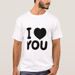 Klassiek "I Love You"-hart T-shirt
