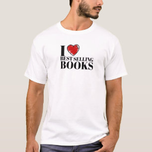 Klassiek "Ik hou het meest van bestsellers" leeson T-shirt