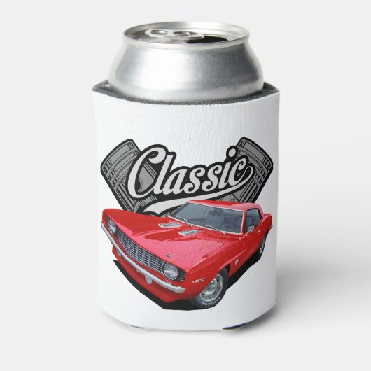 Klassiek in rood blikjeskoeler (Blikje Achterkant)