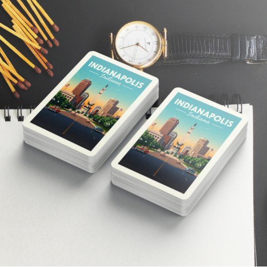 Klassiek Indianapolis Indiana Pokerkaarten