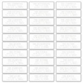 Klassiek Individueel Sage Groen Wit Gastadres Sticker (Voorkant)