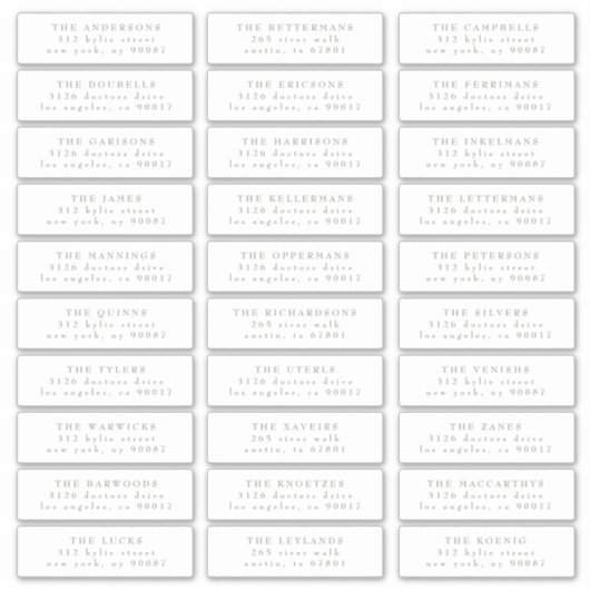 Klassiek Individueel Sage Groen Wit Gastadres Sticker (Voorkant)