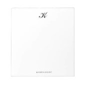 Klassiek informeel zwart-wit Notitieblok (Voorkant)