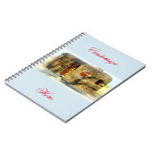  klassiek ingeweven houtcaravan notitieboek (Linkerzijde)