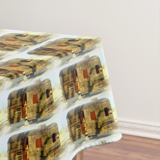  klassiek ingeweven houtcaravan tafelkleed (Voorbeeld)