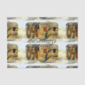  klassiek ingeweven houtcaravan tissuepapier (Voorkant)