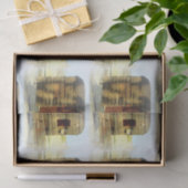  klassiek ingeweven houtcaravan tissuepapier (Geschenk)