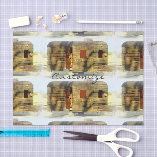  klassiek ingeweven houtcaravan tissuepapier (Craft)