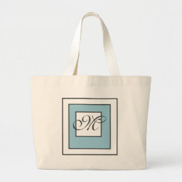 Klassiek Initiaal monogram Grote Tote Bag