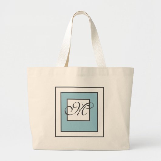 Klassiek Initiaal monogram Grote Tote Bag (Voorkant)