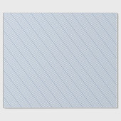 Klassiek inpakpapier blauw & wit gestreept (Vlak)