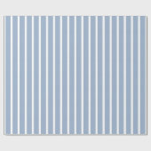 Klassiek inpakpapier blauw & wit gestreept (Vlak)