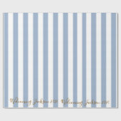 Klassiek inpakpapier blauw & wit gestreept (Vlak)