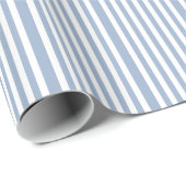 Klassiek inpakpapier blauw & wit gestreept (Rol Hoek)