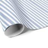 Klassiek inpakpapier blauw & wit gestreept (Rol Hoek)
