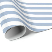 Klassiek inpakpapier blauw & wit gestreept (Rol Hoek)