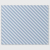 Klassiek inpakpapier blauw & wit gestreept (Vlak)