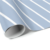 Klassiek inpakpapier blauw & wit gestreept (Rol Hoek)