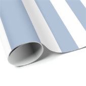 Klassiek inpakpapier blauw & wit gestreept (Rol Hoek)