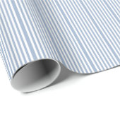 Klassiek inpakpapier blauw & wit gestreept (Rol Hoek)