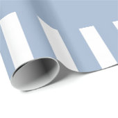 Klassiek inpakpapier blauw & wit gestreept (Rol Hoek)