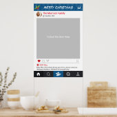Klassiek Instagram-frame Kerstfeest Party Fotorekw Poster (Keuken)