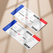 Klassiek Instapkaartje Vliegticket Kaart