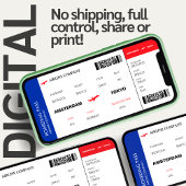 Klassiek instapkaartje voor vliegticket kaart