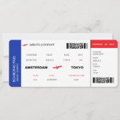 Klassiek instapkaartje voor vliegticket kaart (Voorkant)