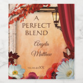 Klassiek Italiaans etiket met gevlekte wijn (Enkel label)