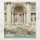 Klassiek Italiaans waslabel Wijn Etiket (Enkel label)