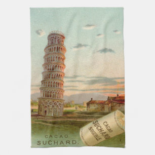 Klassiek Italië Scheve toren van Pisa Theedoek