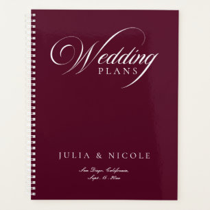 Klassiek Ivoor Bourgondië Calligrafie Plan Notitie Planner