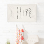 Klassiek ivoor zwart oefendiner banner bord (Insitu)