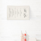 Klassiek Ivoren Huwelijksbar Menu Ontvangst Decor Spandoek (Insitu)