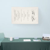 Klassiek Ivoren Huwelijksbar Menu Ontvangst Decor Spandoek (Beurs)