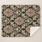 klassiek jacquard - patroon van de stuwdam met kad sherpa deken (Voorkant (horizontaal))