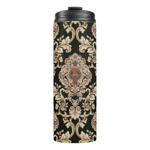 klassiek jacquard - patroon van de stuwdam met kad thermosbeker