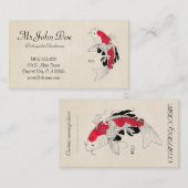 Klassiek japanesroodkoivistattoo visitekaartje (Voorkant / Achterkant)